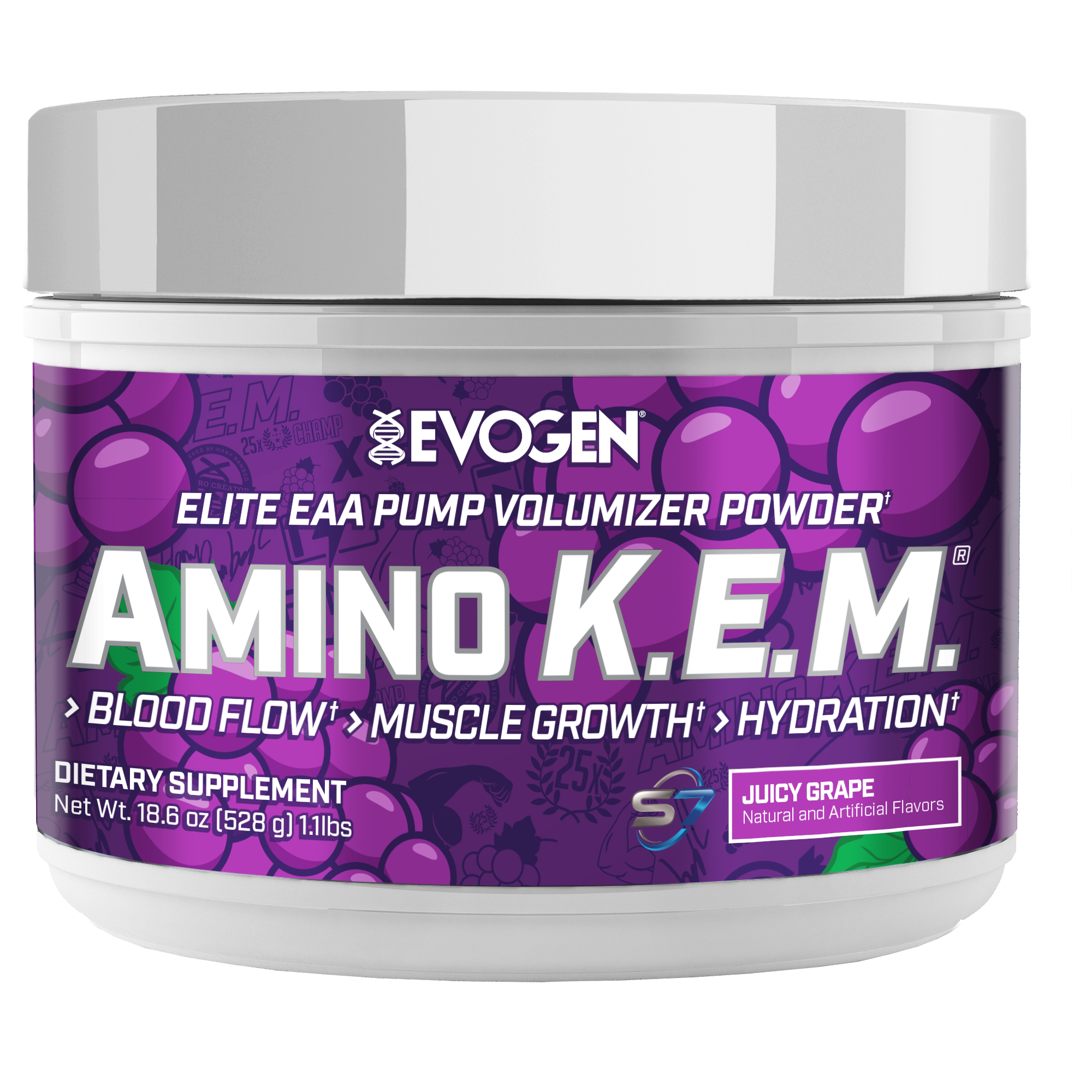 #flavor_juicy grape | Front view of Amino K.E.M. EAA Juicy Grape | Amino K.E.M. EAA Juicy Grape | 30 serving