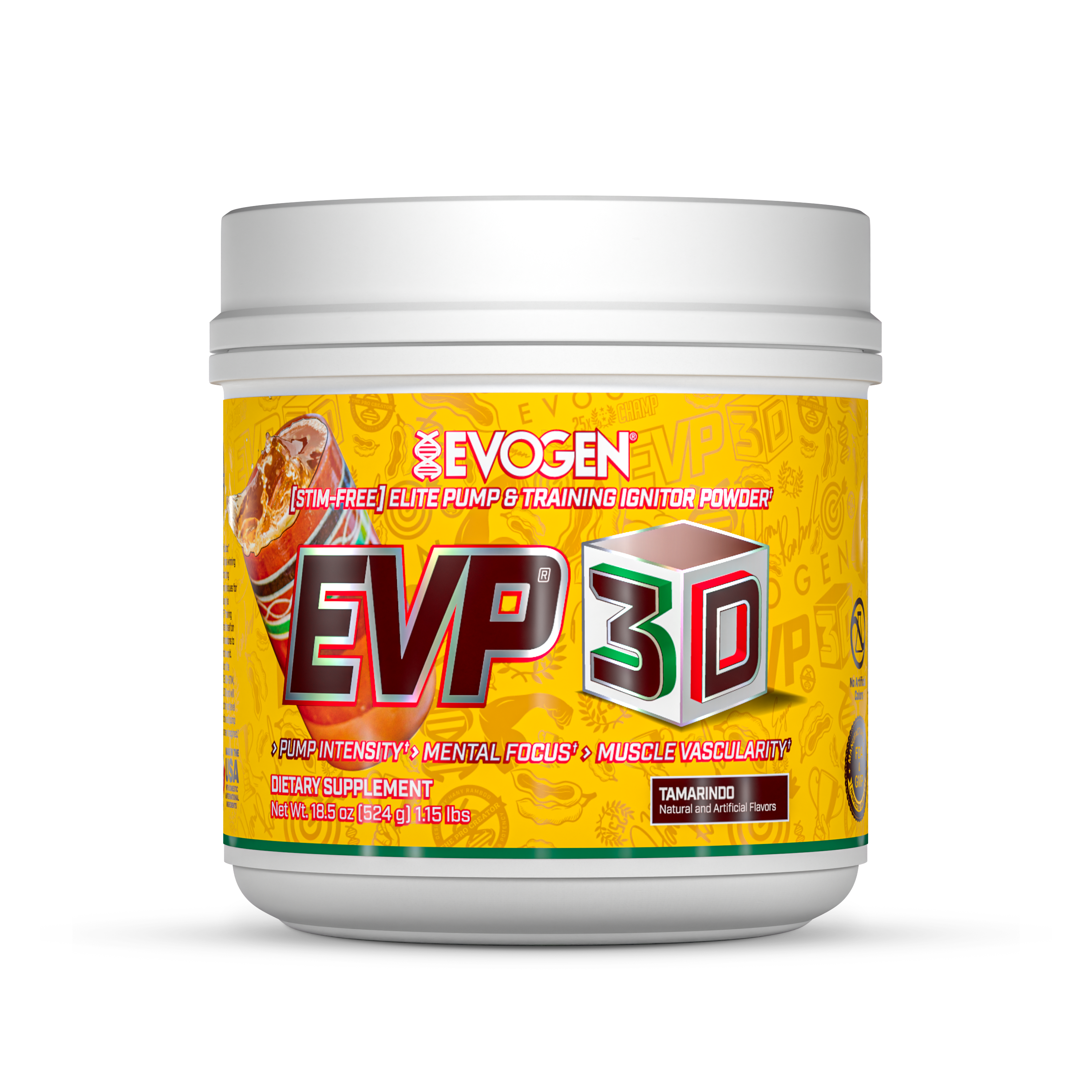 #flavor_tamarindo | Front view of EVP-3D Non-Stim Pre-Workout Tamarindo | EVP-3D Non-Stim Pre-Workout Tamarindo | 30 servings