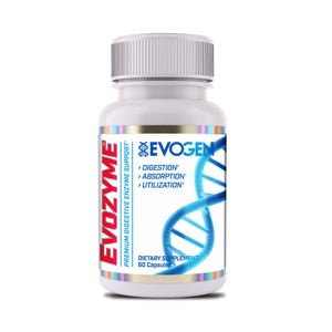 Evogen | Evozyme | Digestive Enzyme Support | 60 Capsules | Front Image Bottle