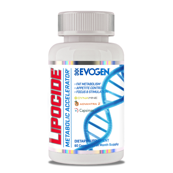 Evogen | Lipocide | Metabolic Accelerator | 60 Capsules | Front Image Bottle