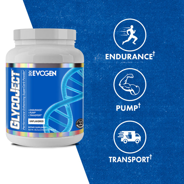 Evogen | GlycoJect | Carbohydrate Endurance Powder | Unflavored | Max Claims