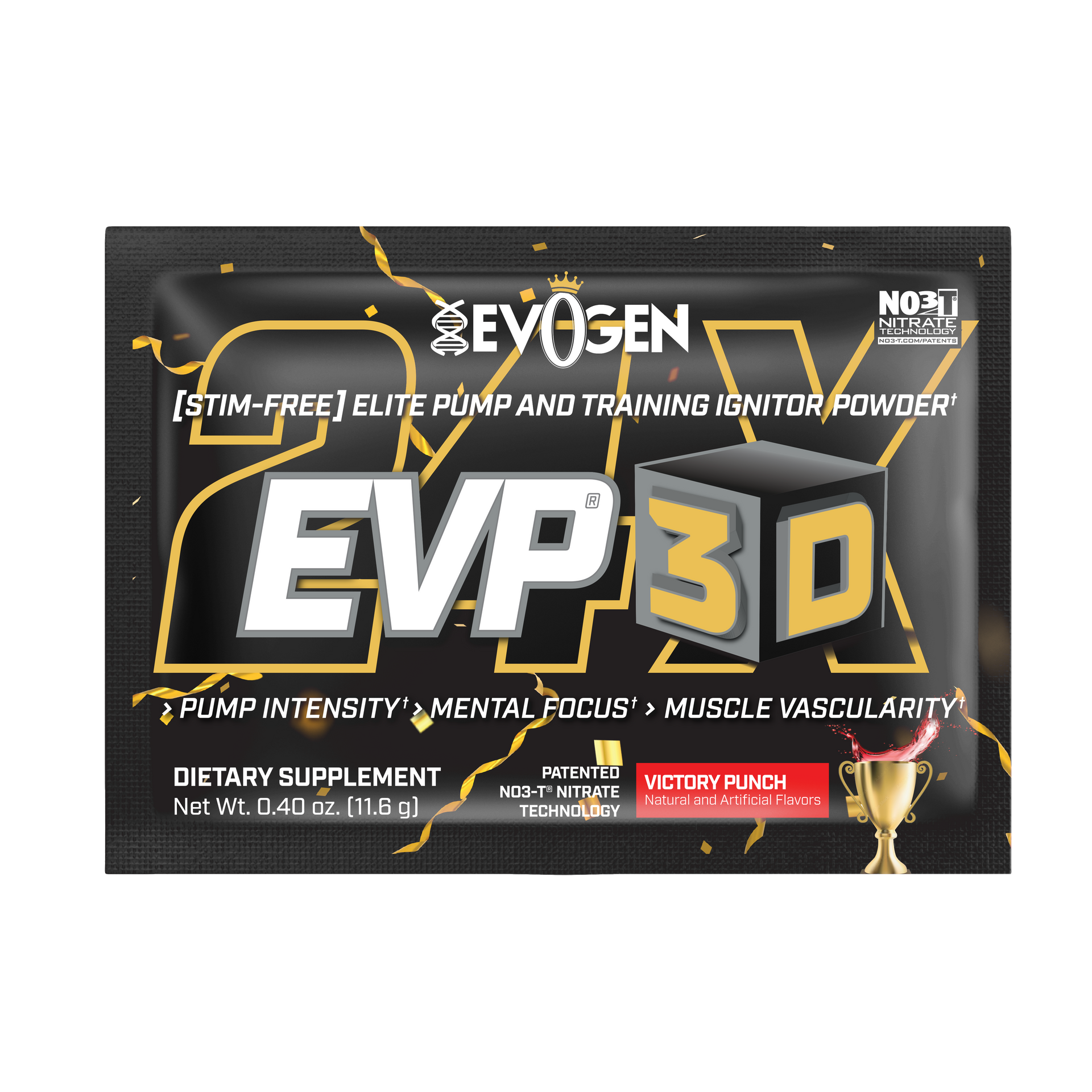 EVP-3D : Non-Stim Pre-Workout Travel Packets | Evogen Nutrition