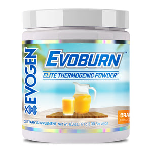 Evogen | Evoburn | Elite Thermogenic Powder | New Product | Orange Sunrise Flavor | Front Image bottle