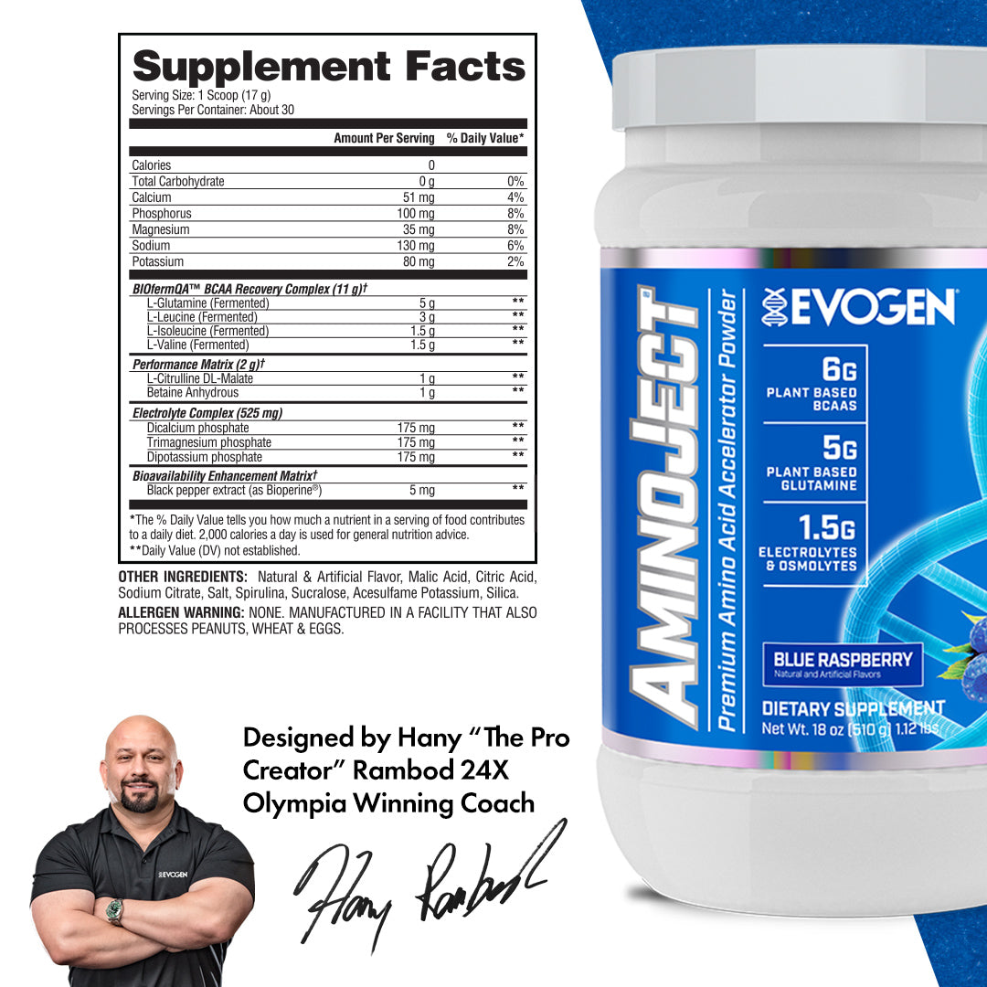 AminoJect BCAA: Amino Acid Booster | Evogen Nutrition