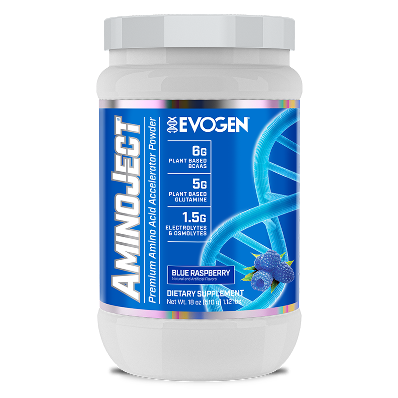 #flavor_blue raspberry | Front view of AminoJect BCAA Blue Raspberry | AminoJect BCAA Blue Raspberry | 30 servings
