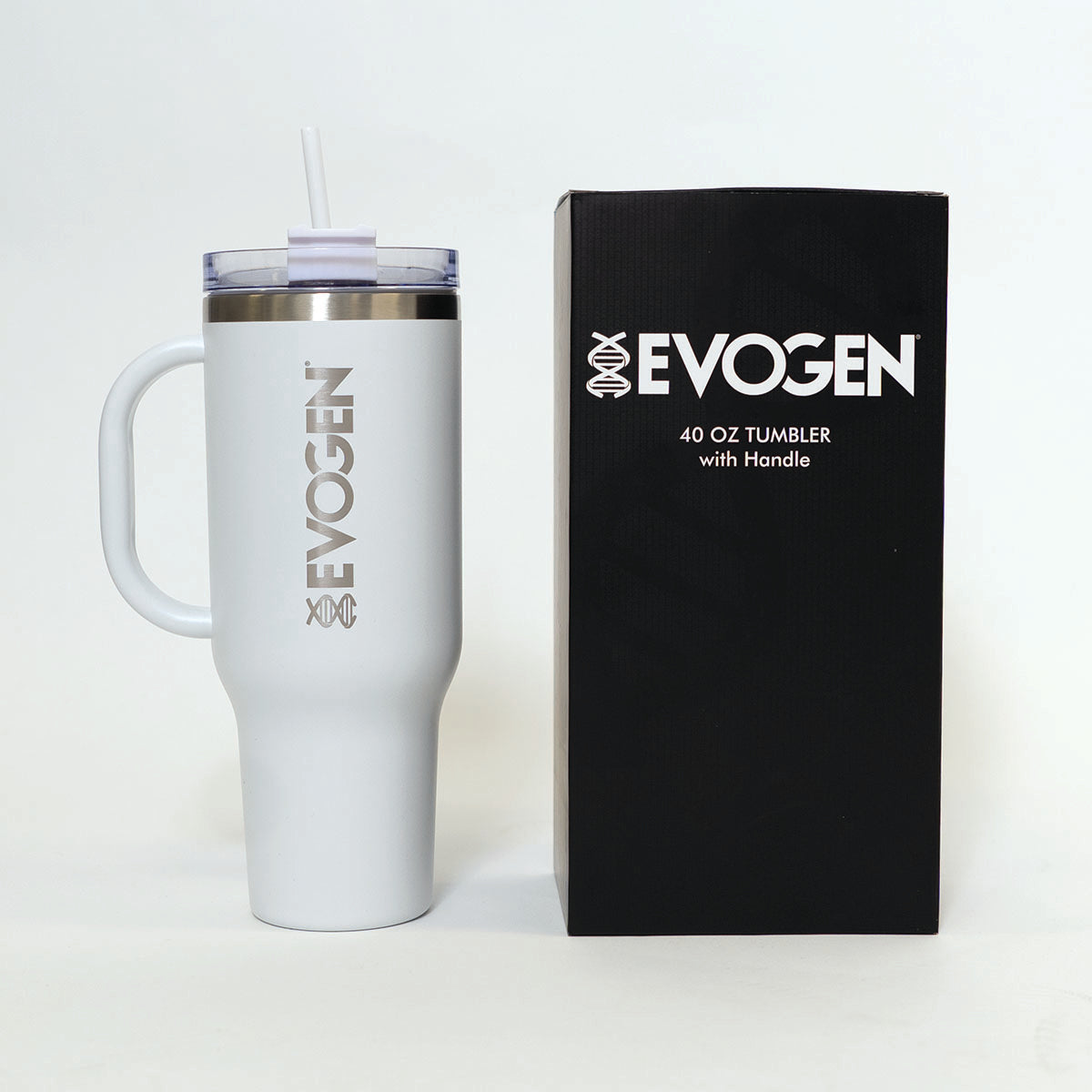 White 40 Oz Tumbler Cup with Handle