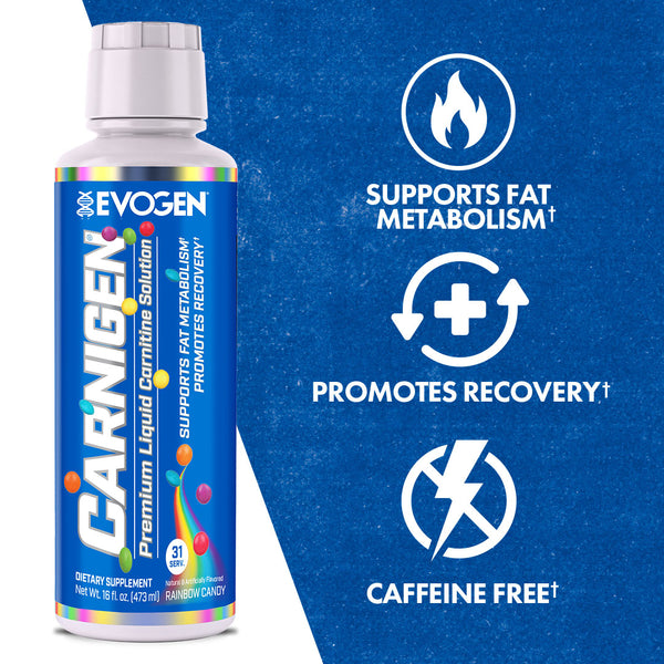 Evogen | Carnigen Liquid Carnitine | Rainbow Candy | Max Claims