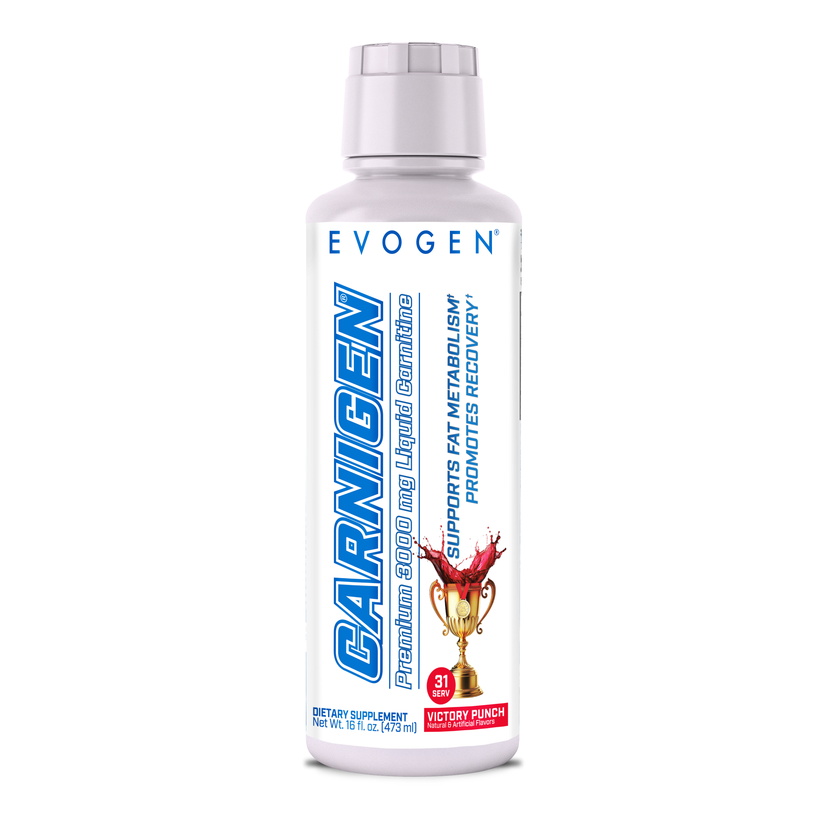 #flavor_victory punch | Front view of Carnigen Premium Liquid Carnitine Victory Punch | Carnigen Premium Liquid Carnitine Victory Punch | 31 servings