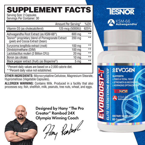 Evogen Nutrition Evoboost T — Elite Testosterone Booster Evogen Nutrition Evoboost T — Elite Testosterone Booster