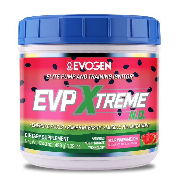 Evogen | EVP Xtreme N.O. | Pre-Workout | Stimulant | Arginine Nitrate | Sour Watermelon | Front Image