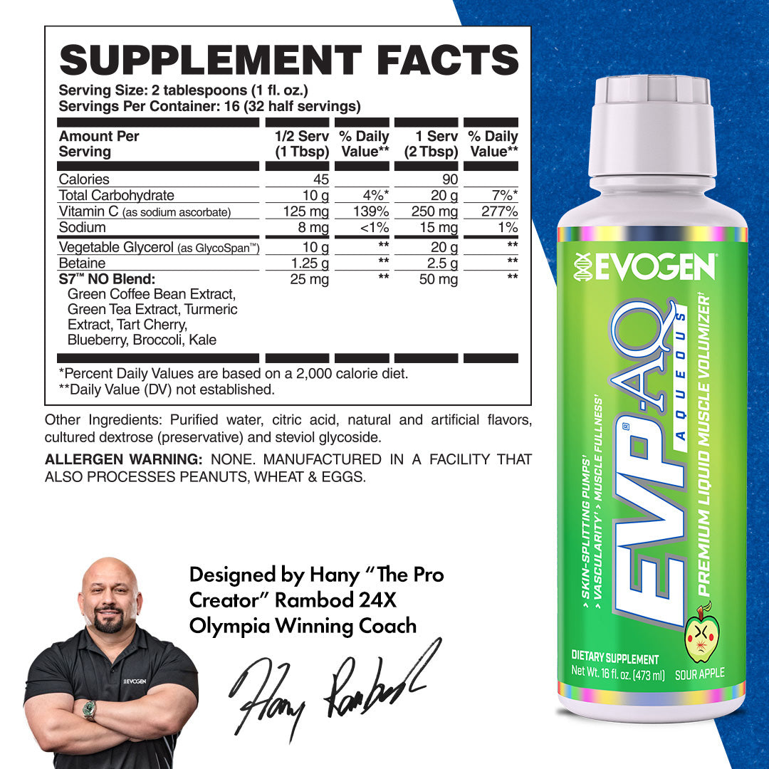 Evogen Nutrition EVP AQ Liquid Glycerol Pre-Workout