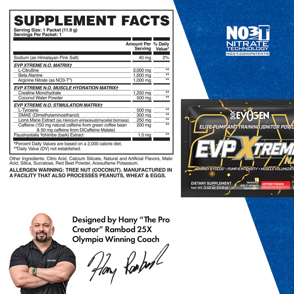 EVP Xtreme N.O. Pre-Workout Travel Packets