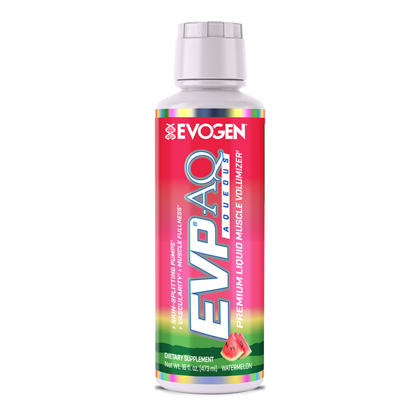 Evogen | EVP AQ (Aqueous) | Liquid Muscle Volumizer | Watermelon | Vegetable Glycerol | Betaine | S7™ NO Blend | Front Image Bottle