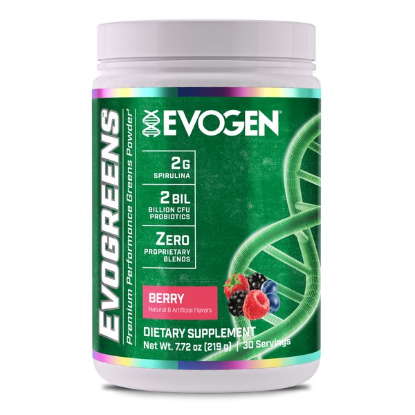 Evogen | Evogreens | Premium Performance Greens Superfood | Berry | Front Image