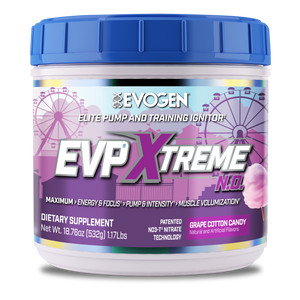 Evogen | EVP Xtreme N.O. | Pre-Workout | Stimulant | Arginine Nitrate | Grape Cotton Candy | Front Image