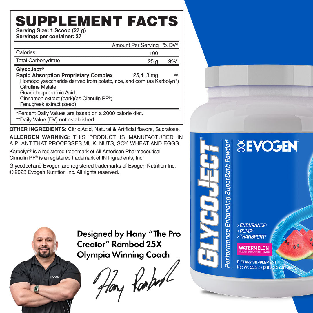 GlycoJect Carb Supplement: Pre, Intra & Post Workout Fuel | Evogen