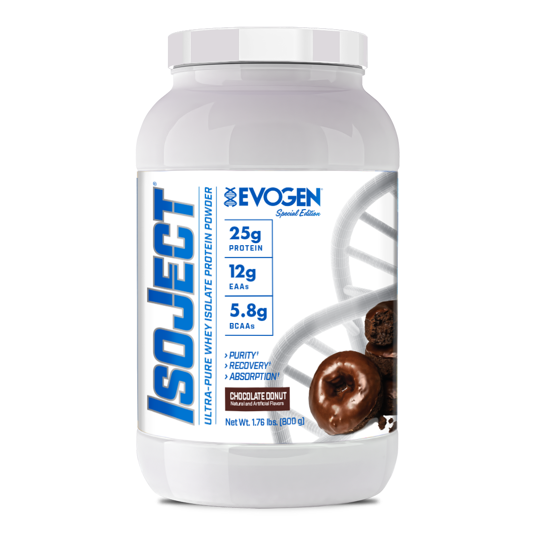 IsoJect - Chocolate Donut flavor protein powder by EVOGEN