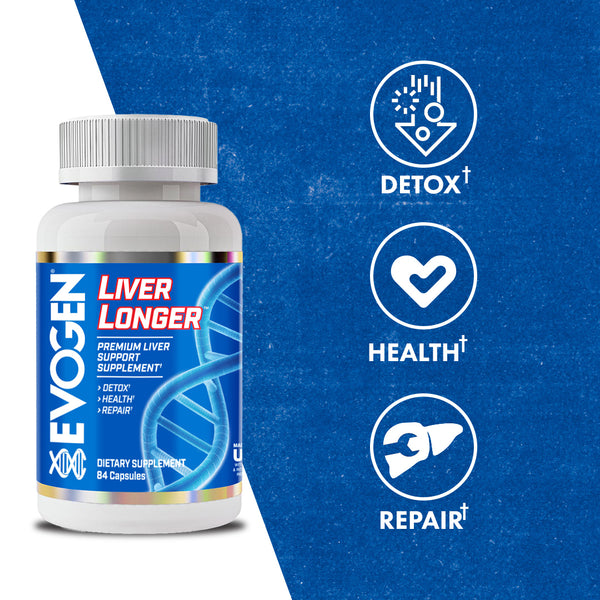 Evogen | Liver Longer | Liver Support Supplement | Capsules | Product Call Outs