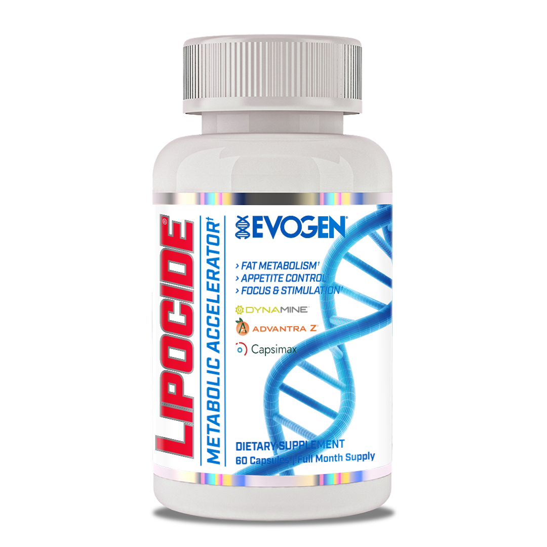 Evogen | Lipocide | Metabolic Accelerator | 60 Capsules | Front Image Bottle