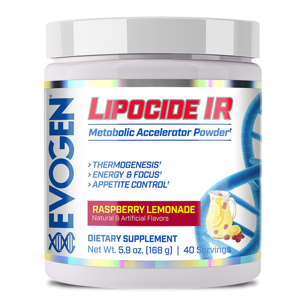 Evogen | Lipocide IR | Metabolic Accelerator Powder | Raspberry Lemonade | Front Bottle Image