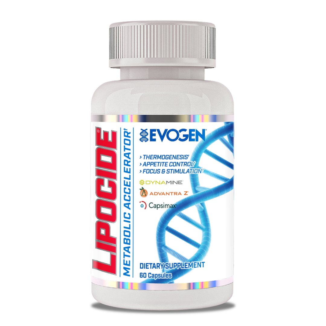 Evogen | Lipocide | Metabolic Accelerator | 60 Capsules | Front Image Bottle