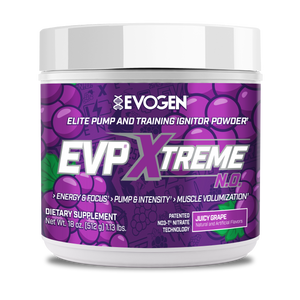 Evogen | EVP Xtreme N.O. | Pre-Workout Powder | Stimulant | Arginine Nitrate | New Flavor | Juicy Grape | Front Image Bottle