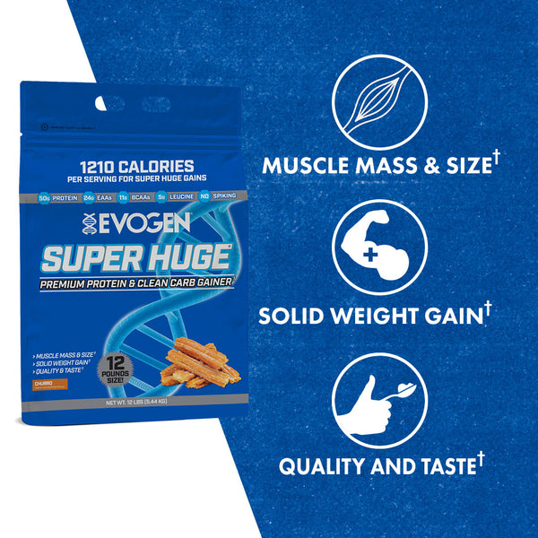 Evogen | Super Huge | Mass Gainer | Churro | Product Call Outs