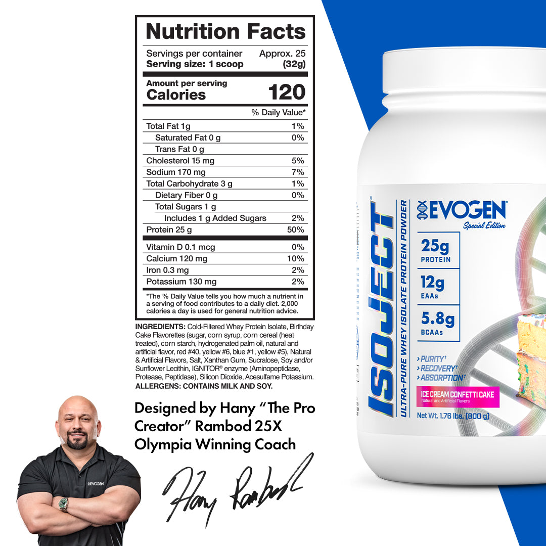 Whey Protein Isolate Powder - IsoJect | Evogen Nutrition