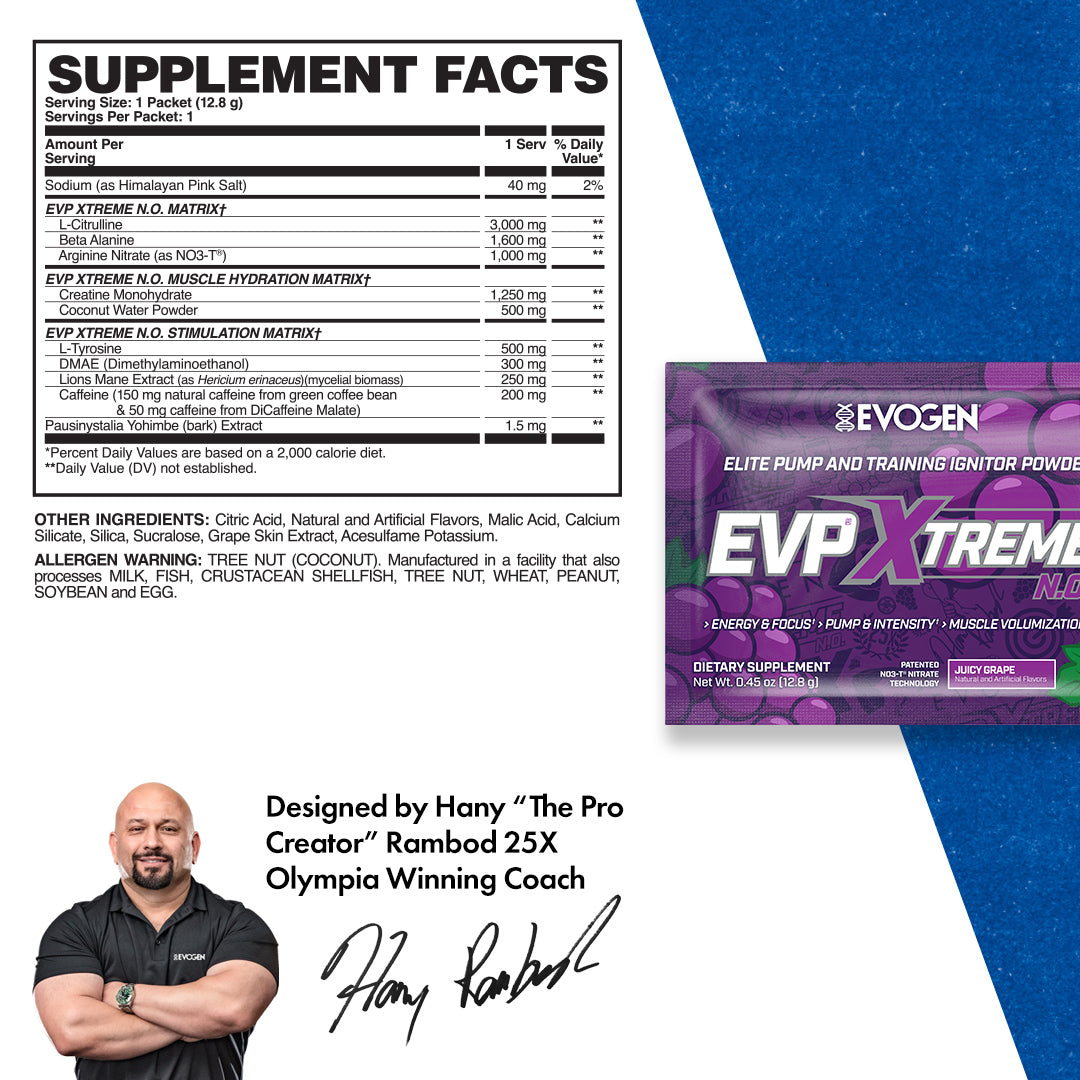EVP Xtreme N.O. Pre-Workout Travel Packets