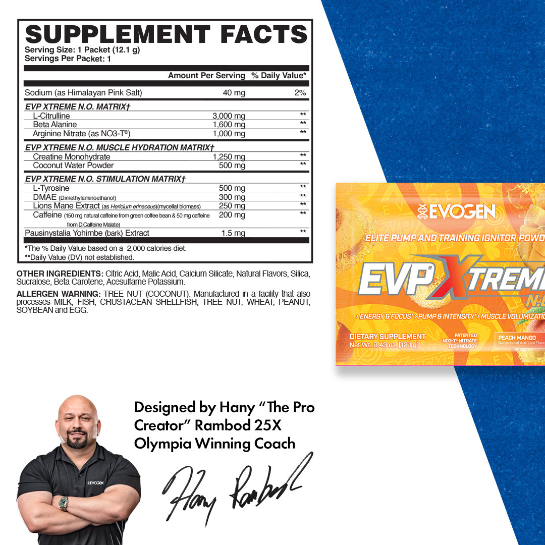 EVP Xtreme N.O. Pre-Workout Travel Packets