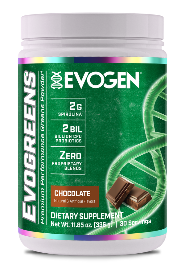 Evogen | Evogreens | Premium Performance Greens Superfood | Chocolate | Front Image