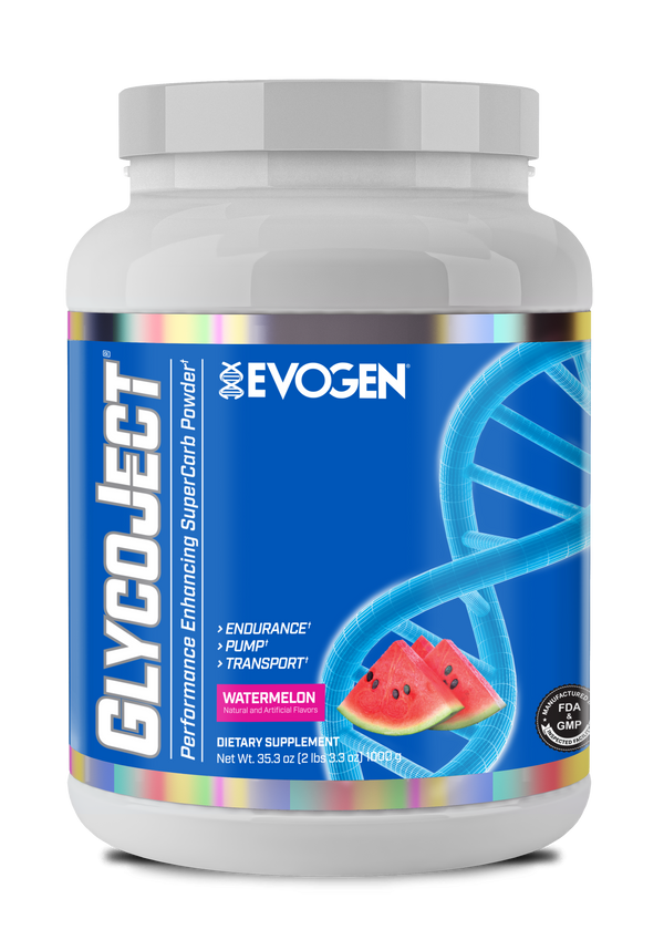 Evogen | GlycoJect | Carbohydrate Endurance Powder | Watermelon Flavor | Front Image Bottle