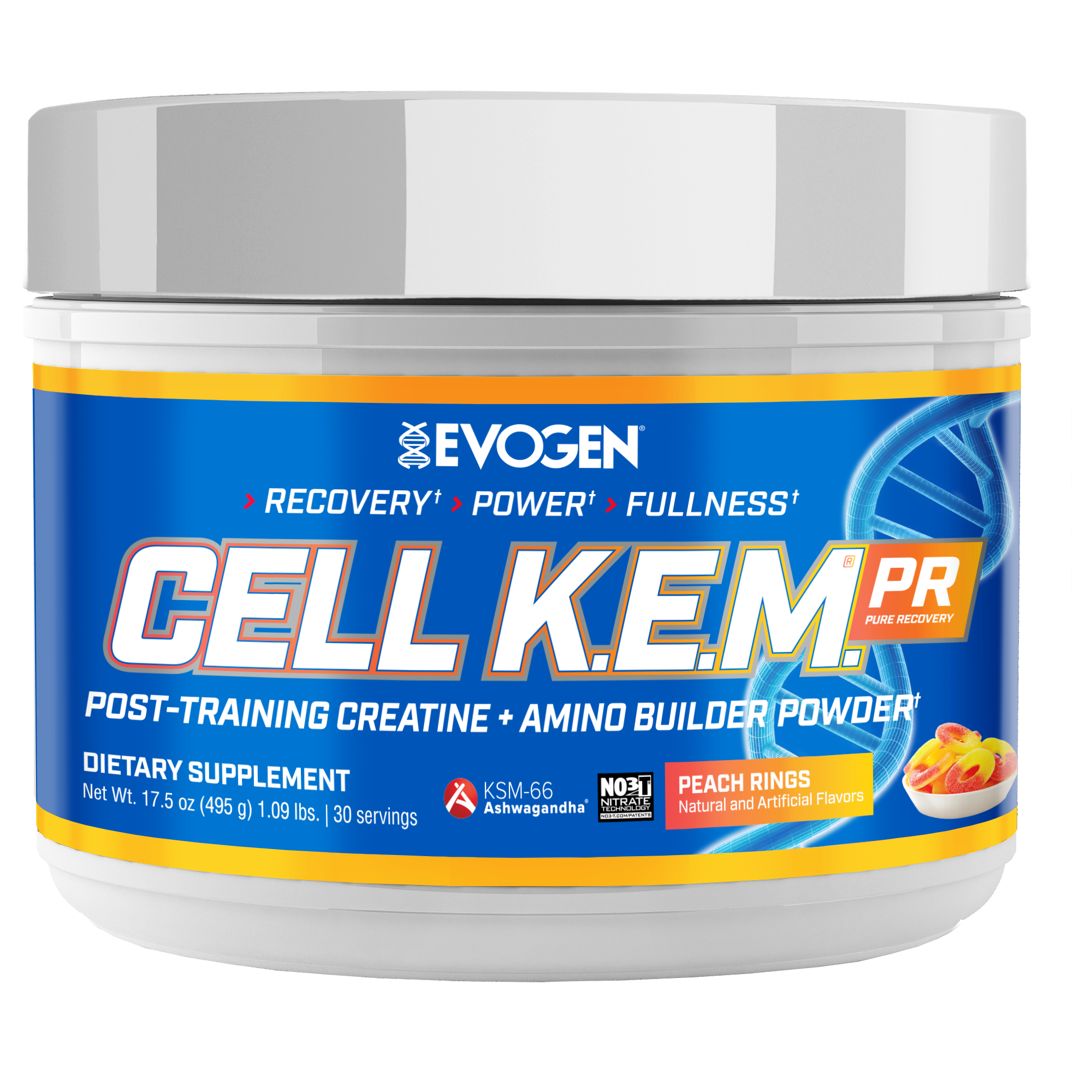 #flavor_peach rings | Front view of Cell K.E.M. PR Peach Rings | Cell K.E.M. PR Peach Rings | 30 servings