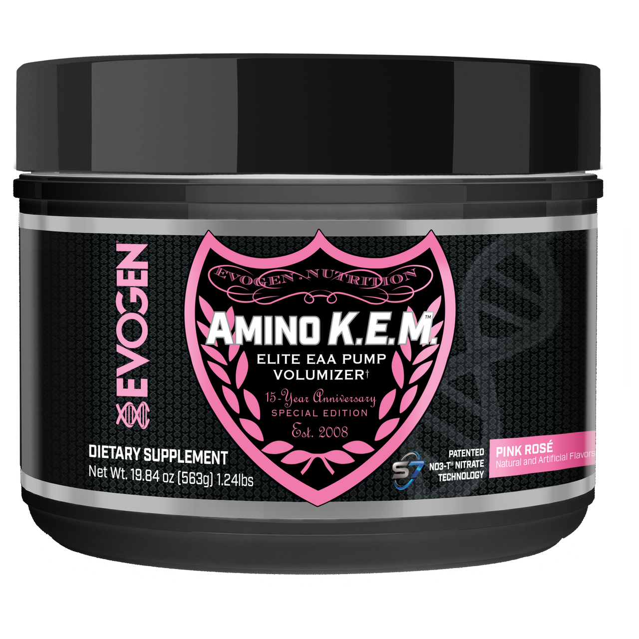 Evogen | Amino K.E.M. | Elite EAA Pump Volumizer | Pink Rose | Front Image