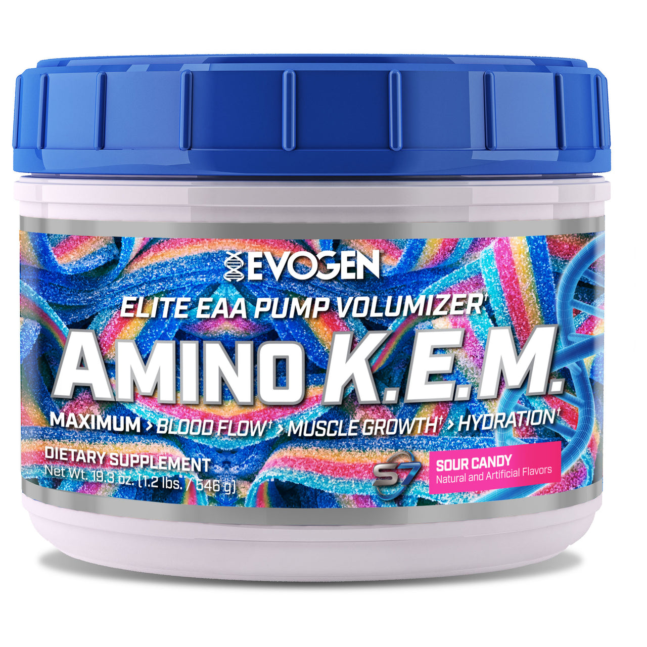 Evogen | Amino K.E.M. | Elite EAA Pump Volumizer | Sour Candy | Front Image