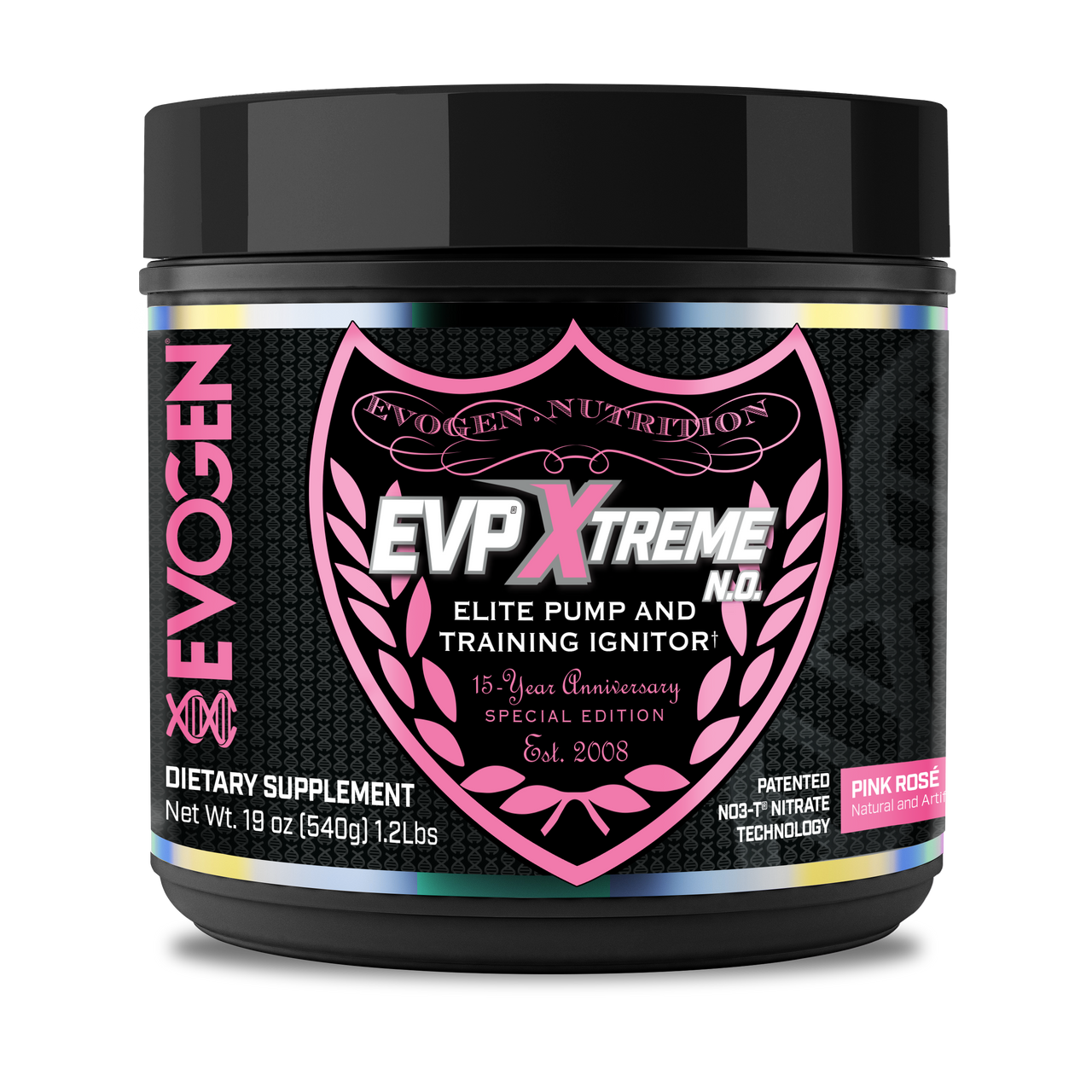 Evogen | EVP Xtreme N.O. | Pre-Workout | Stimulant | Arginine Nitrate | Pink Rose' | Front Image