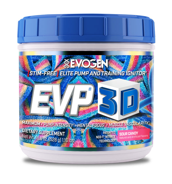 Evogen | EVP-3D | Non-Stimulant Pre-Workout | Sour Candy | Front View