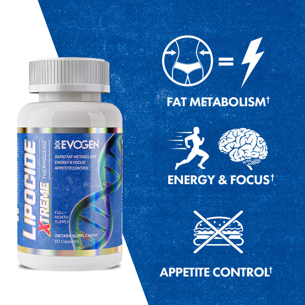 Evogen | Lipocide Xtreme | Maximum Strength | Single Capsule | Extreme Fat Burner | Max Claims