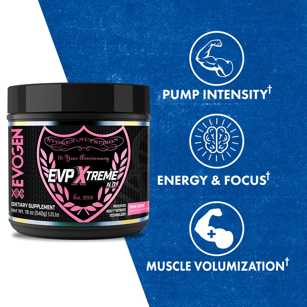 Evogen | EVP Xtreme N.O. | Pre-Workout | Stimulant | Arginine Nitrate | Pink Rose' | Max Claims