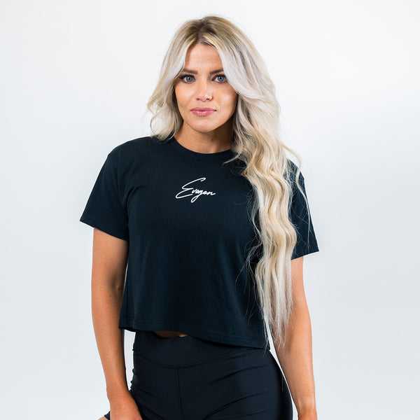Signature Women's Crop Top - Black