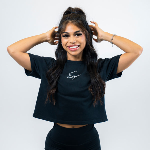 Signature Women's Crop Top - Black